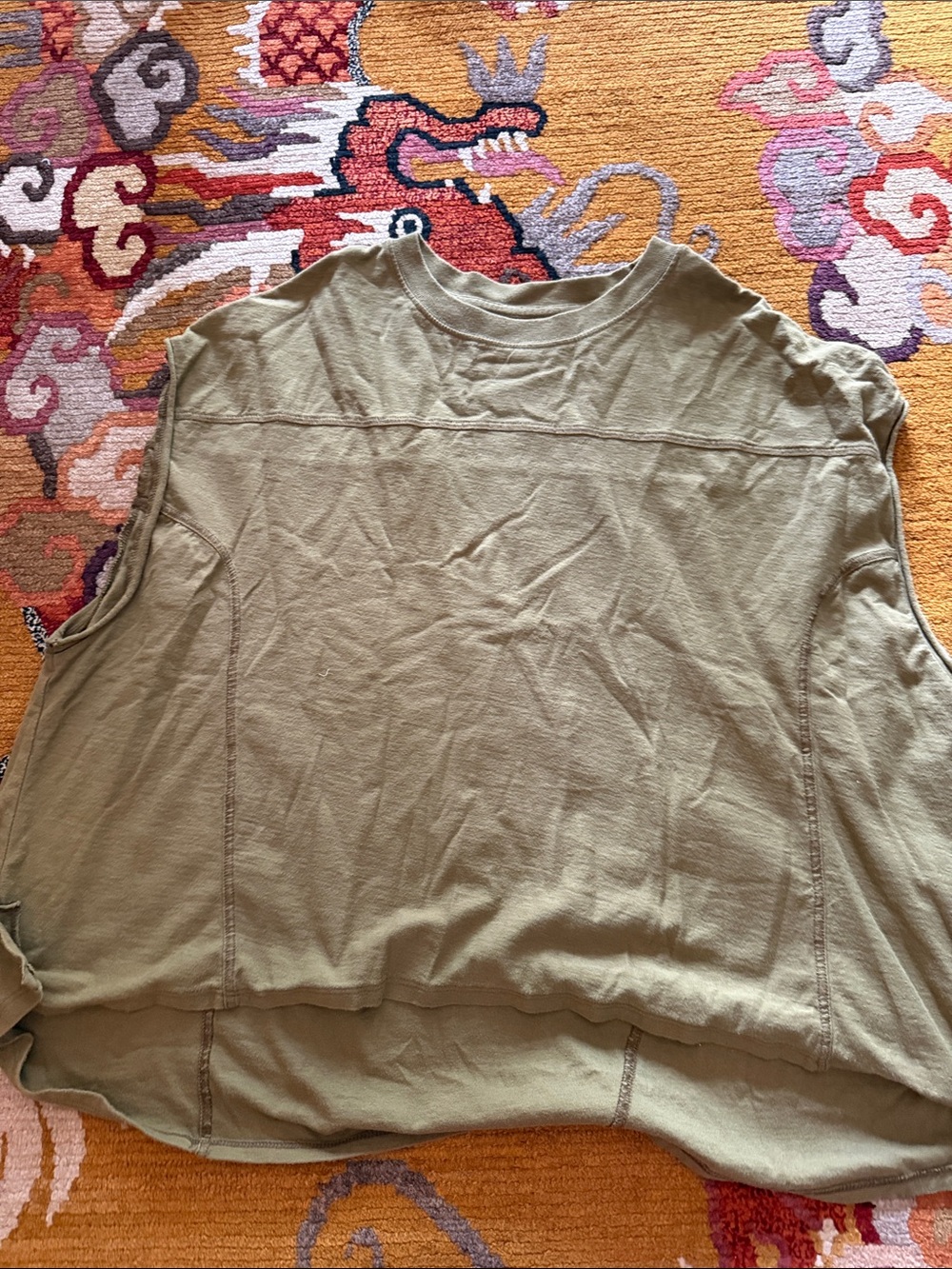 BDG oversized Sleeveless Olive Green Cotton Top